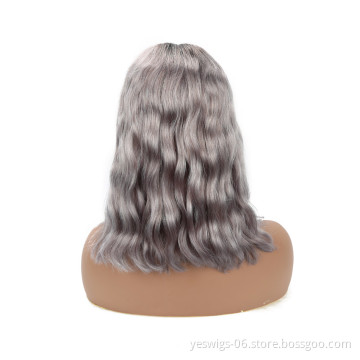 HD Transparent Lace Front Bob Wig Natural Body Wave 1b/613 Blonde Pink Hot Pink Neon Purple Gray Ombre Color Hair Short Bob